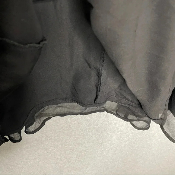 Joie Balloon Illusion Sleeve Whimsigoth Chiffon Witchy Little Black Dress - Picture 6 of 10